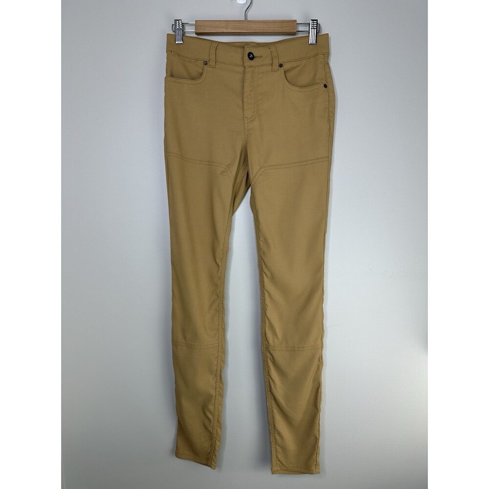 PrAna Southport Pants Women's Sz 8 Brown Stretch Skinny Hiking Climbing Outdoor